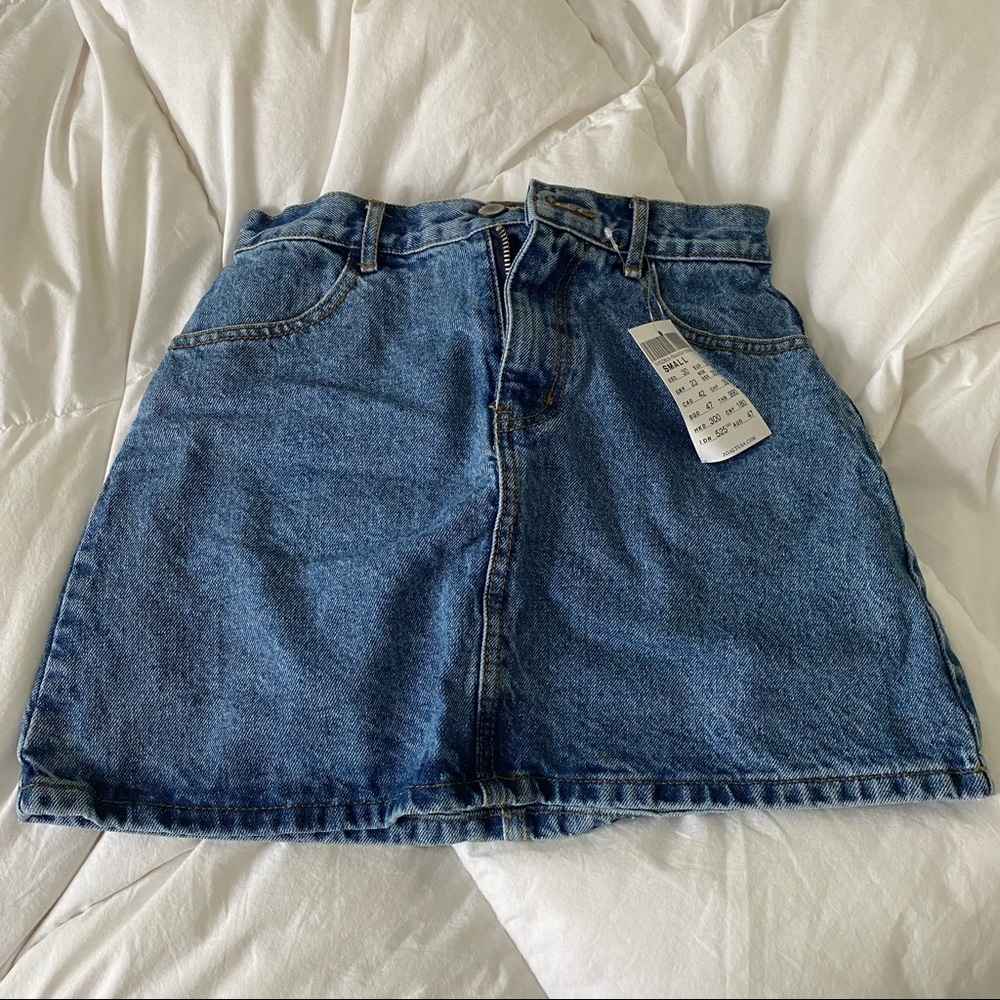 brandy melville jean skirt